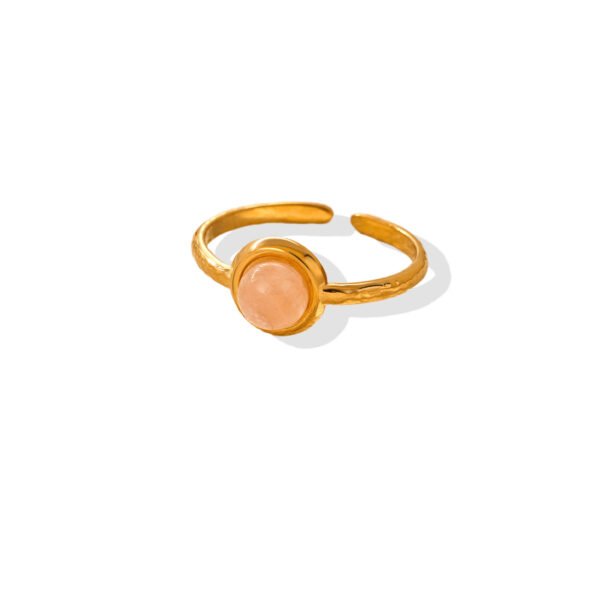 Rose Quartz Solitaire Ring