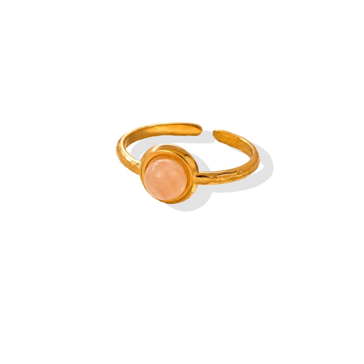 Rose Quartz Solitaire Ring
