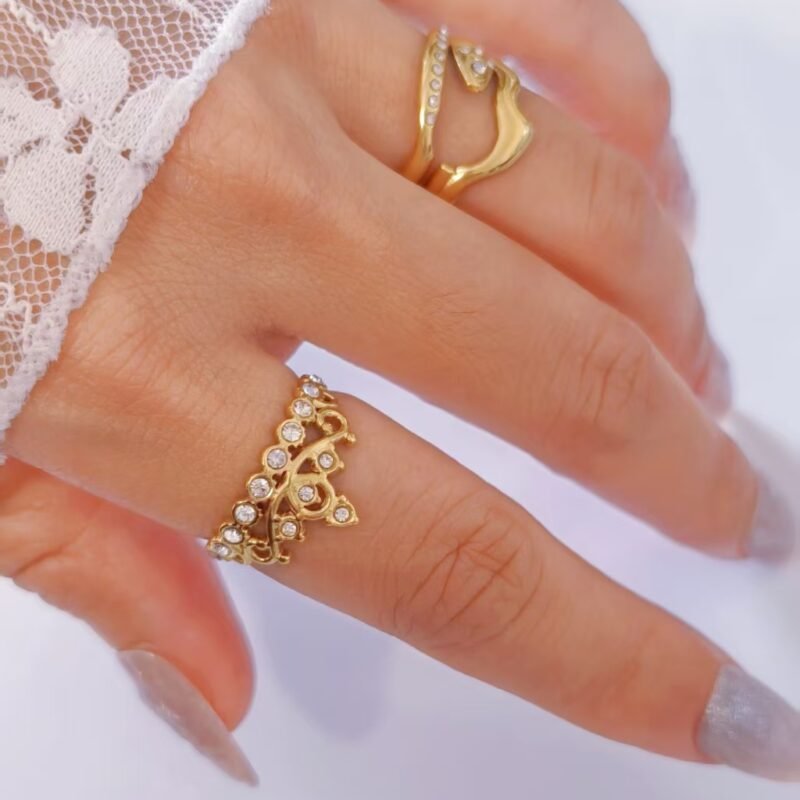 Royal Vine Crown Ring