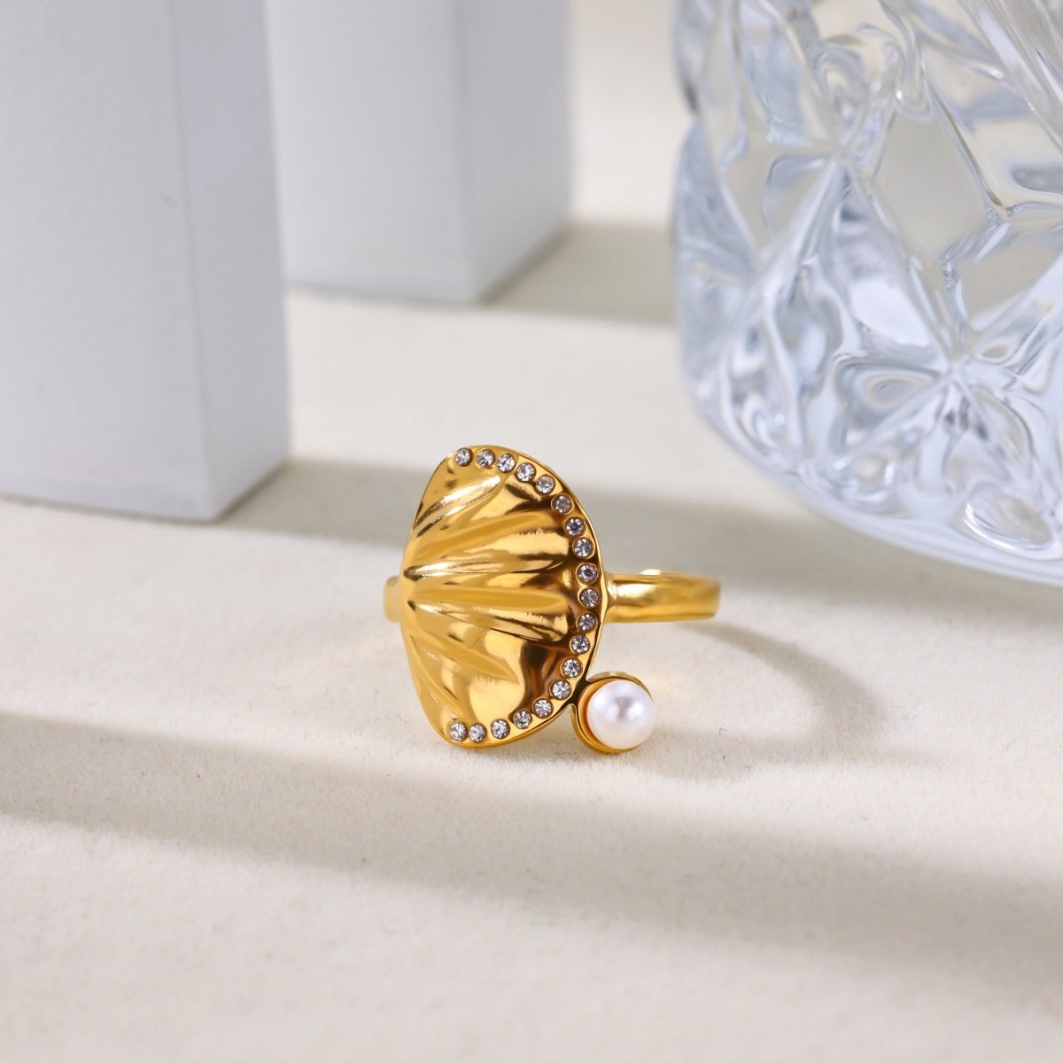 Seashell Pearl Ring - Image 4