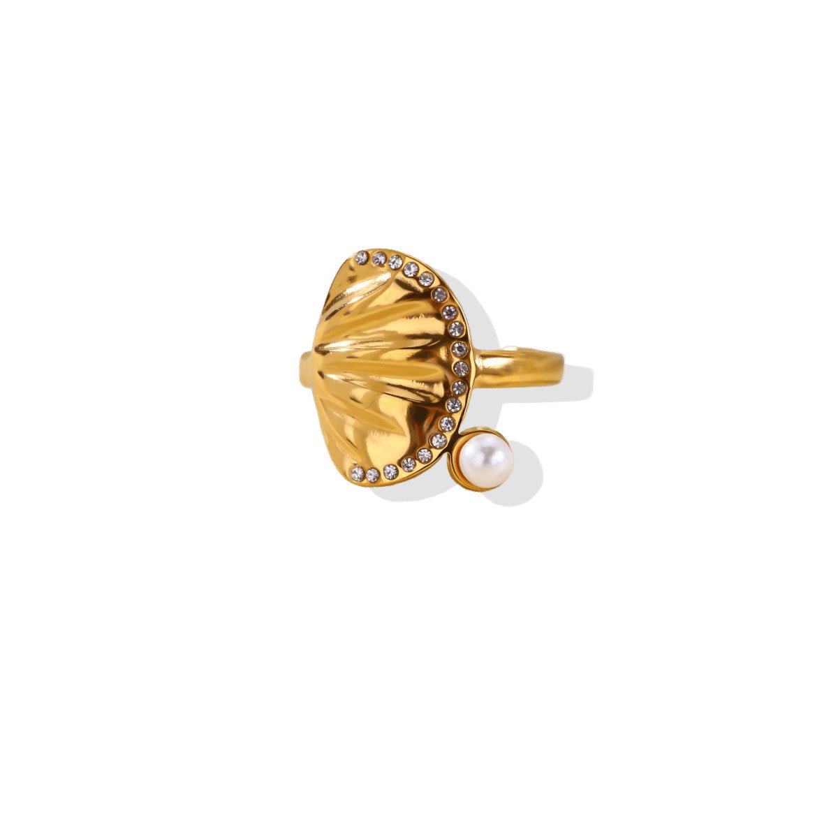 Seashell Pearl Ring