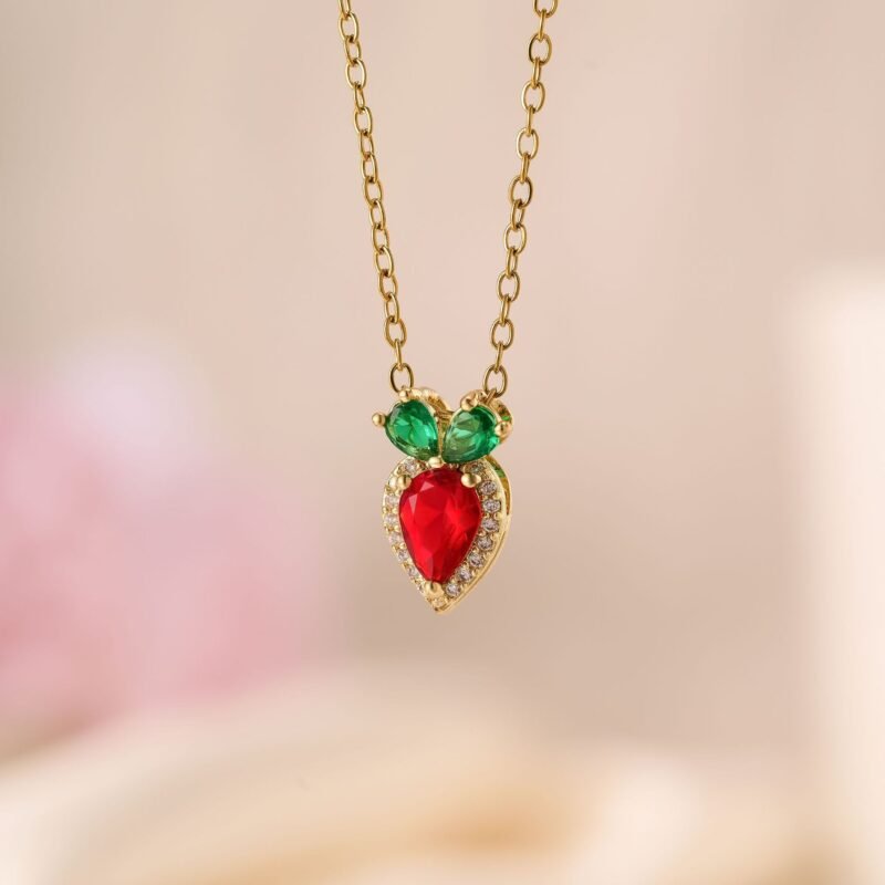 Strawberry Gem Necklace