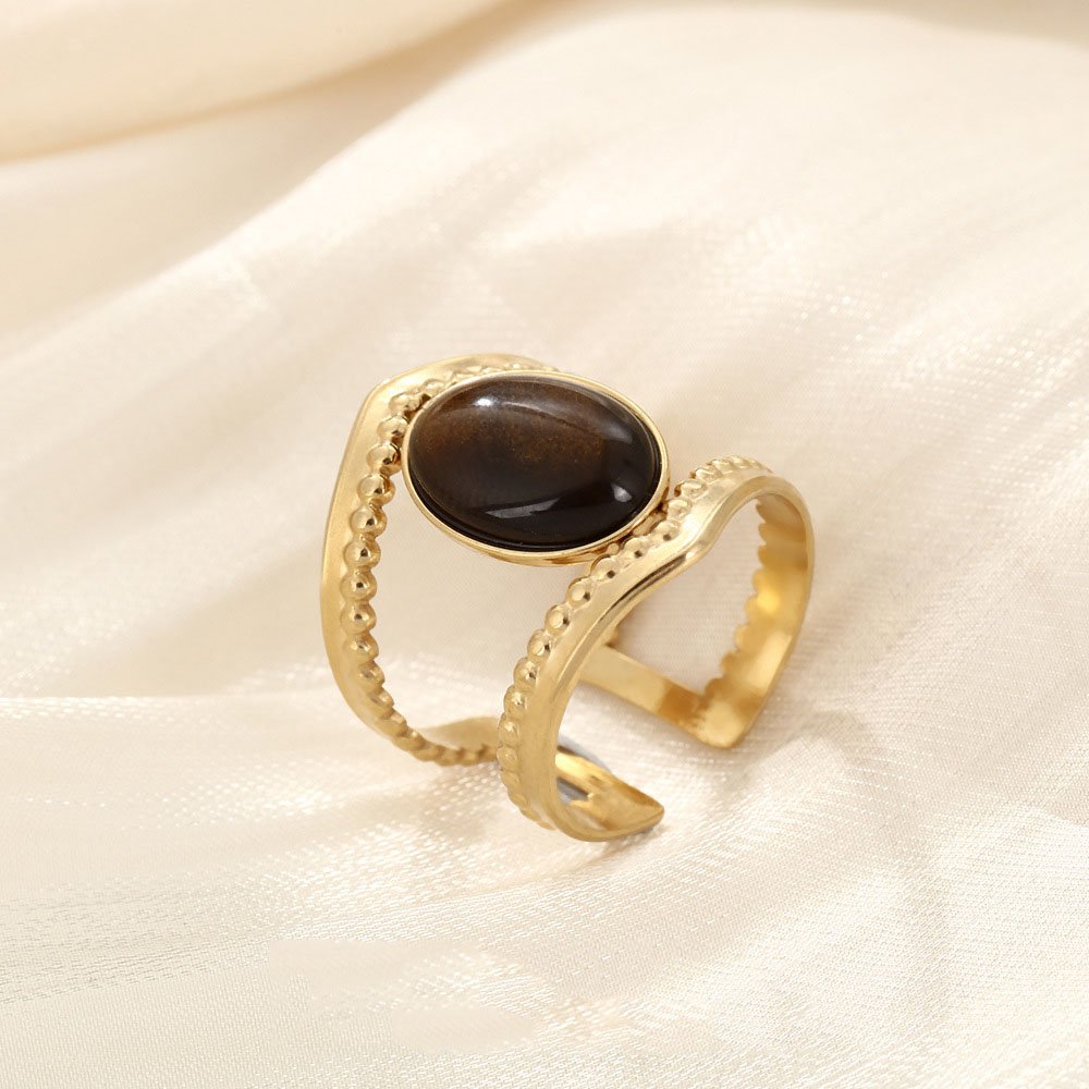 Tiger Eye Wave Ring - Image 2