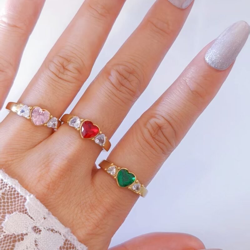 Triple Heart Ring
