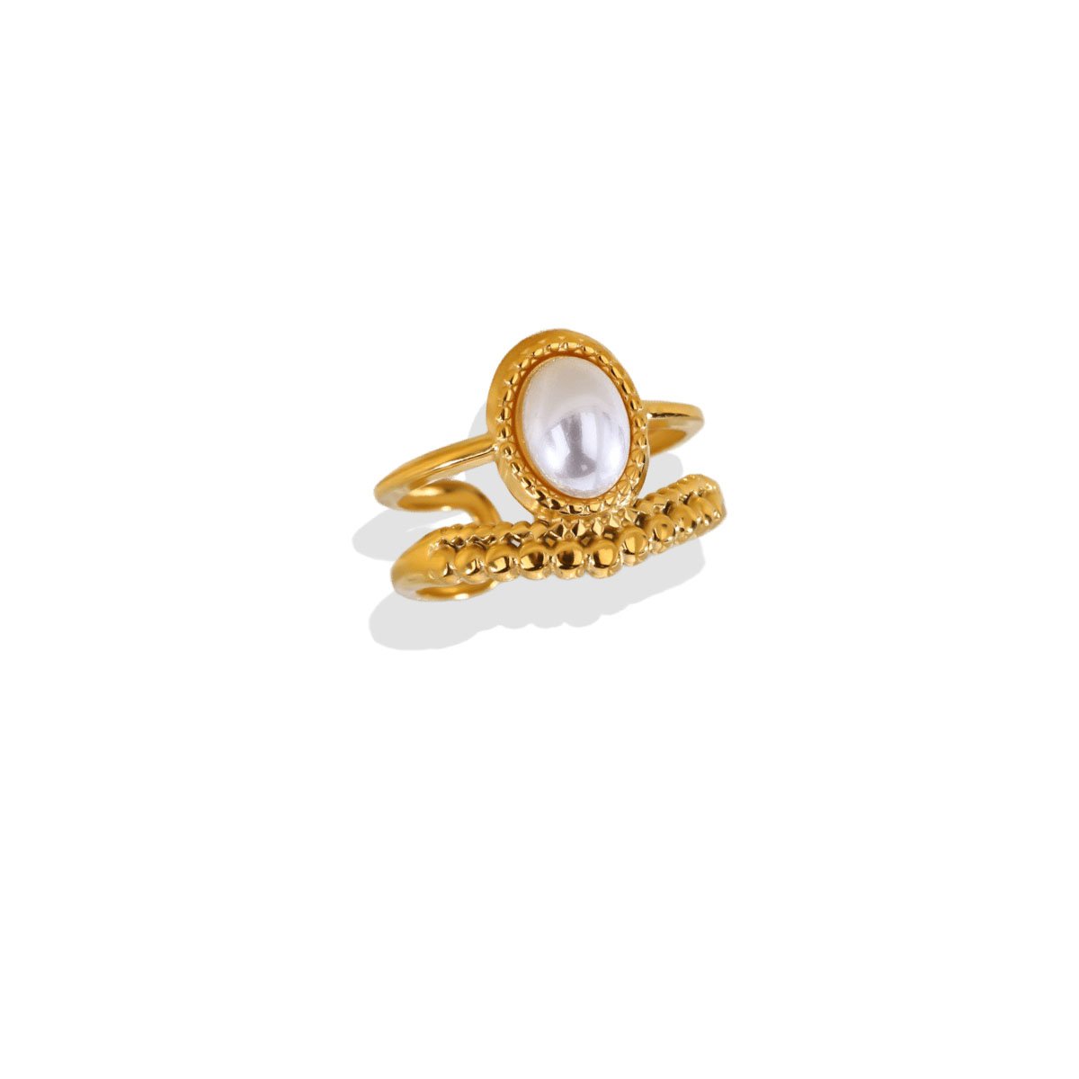 Vintage Halo Pearl Ring