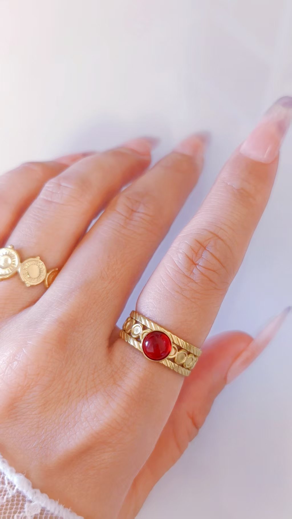 Antique Coin Band Ring - Image 2