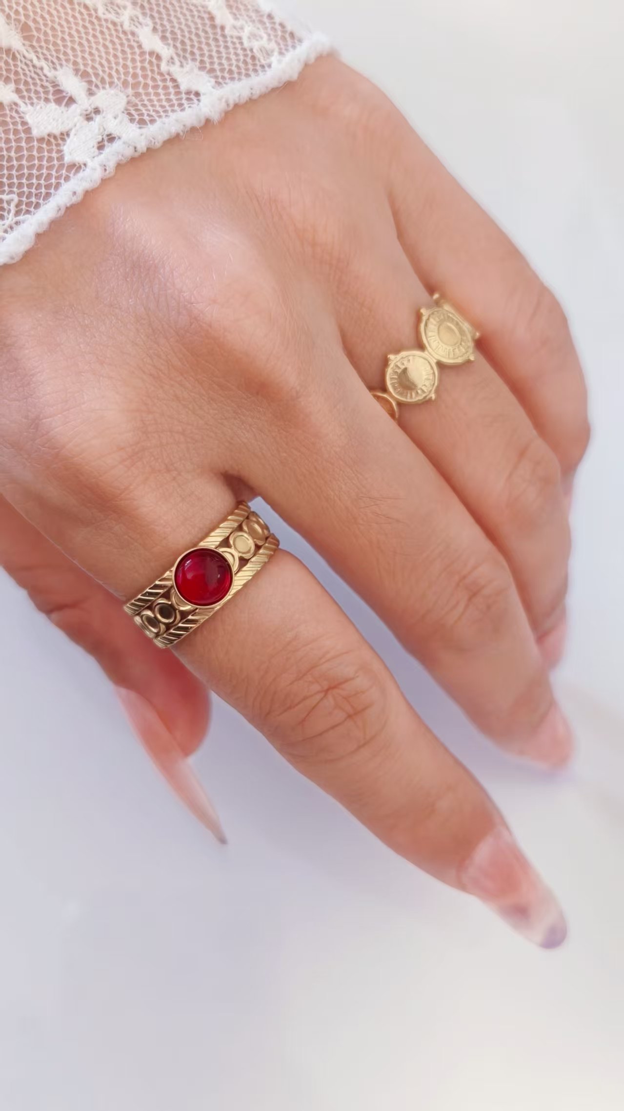 Antique Coin Band Ring - Image 3