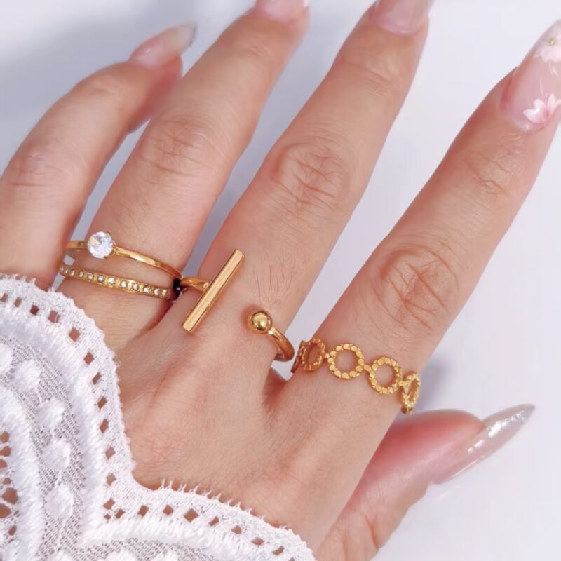 Bar & Ball Minimalist Ring