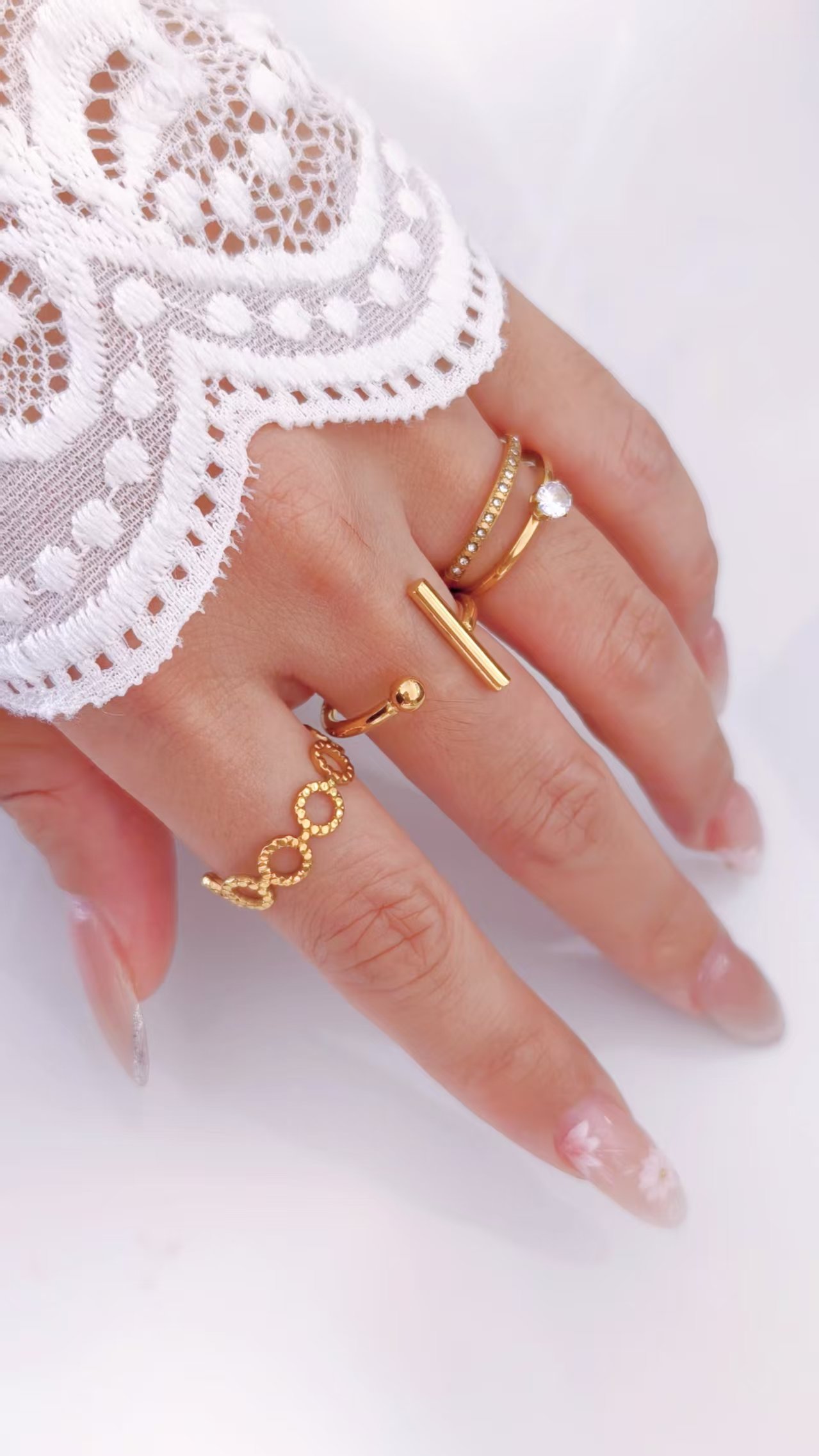 Bar & Ball Minimalist Ring - Image 3