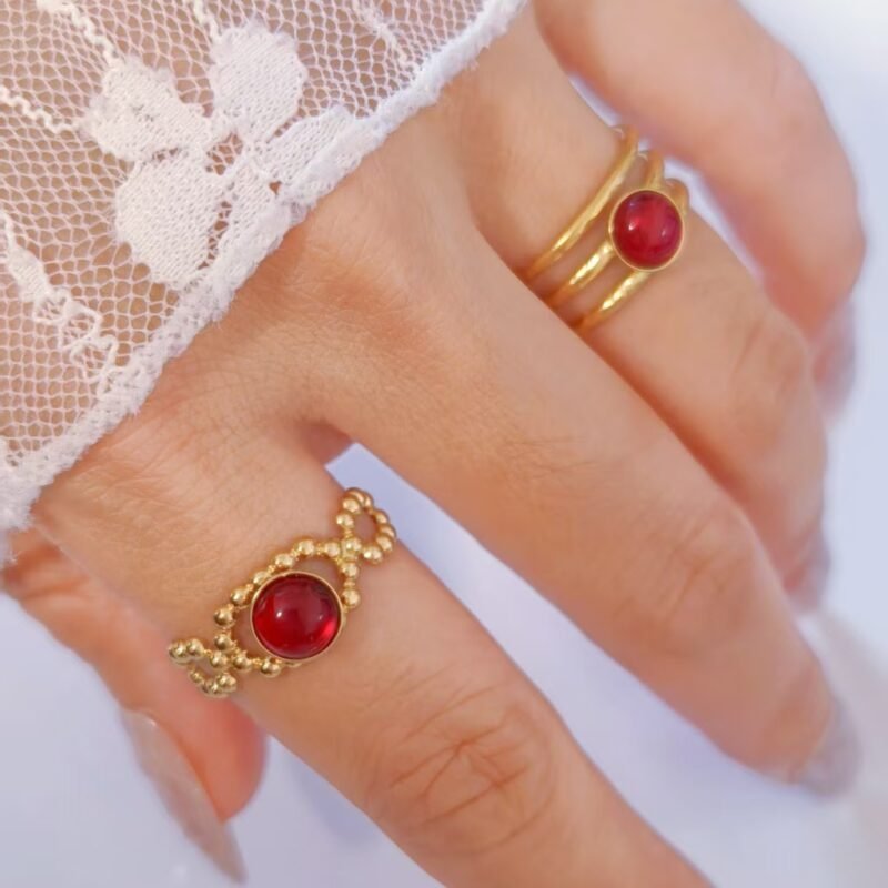 Beaded Paperclip Ring
