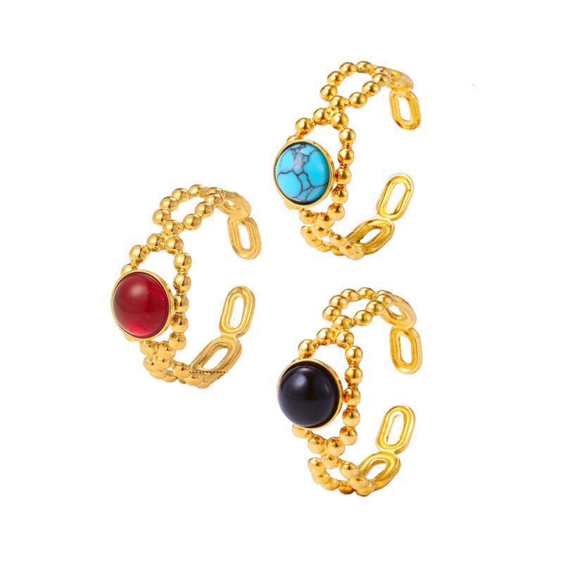 Beaded Paperclip Ring