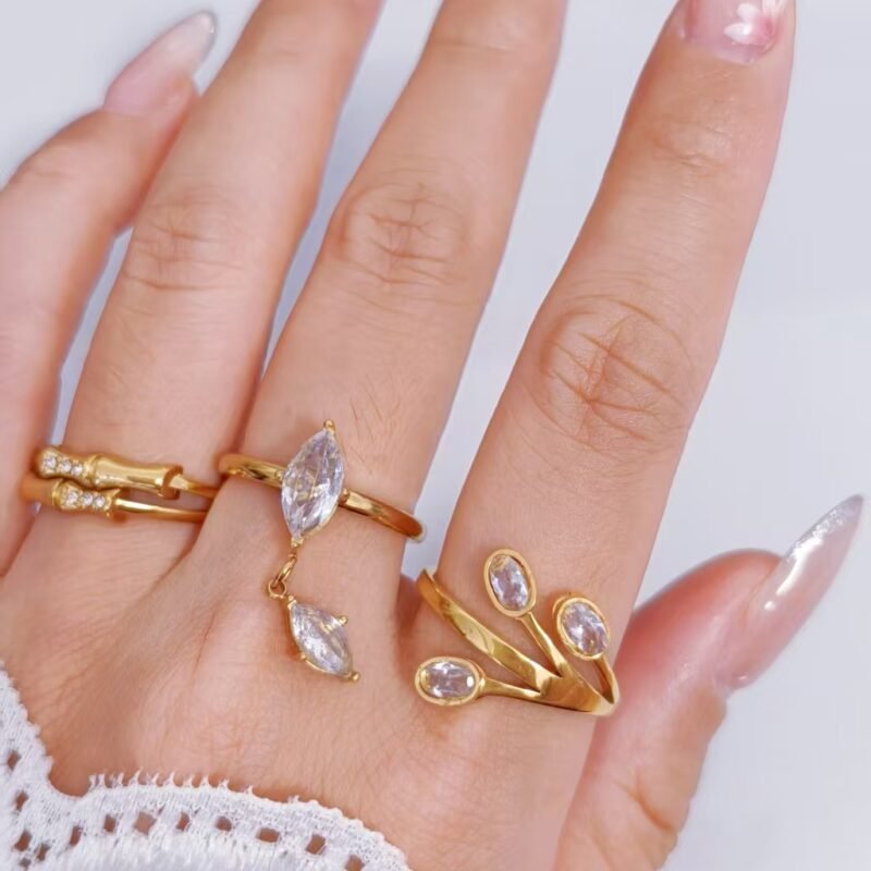 Blooming Branch Zircon Ring
