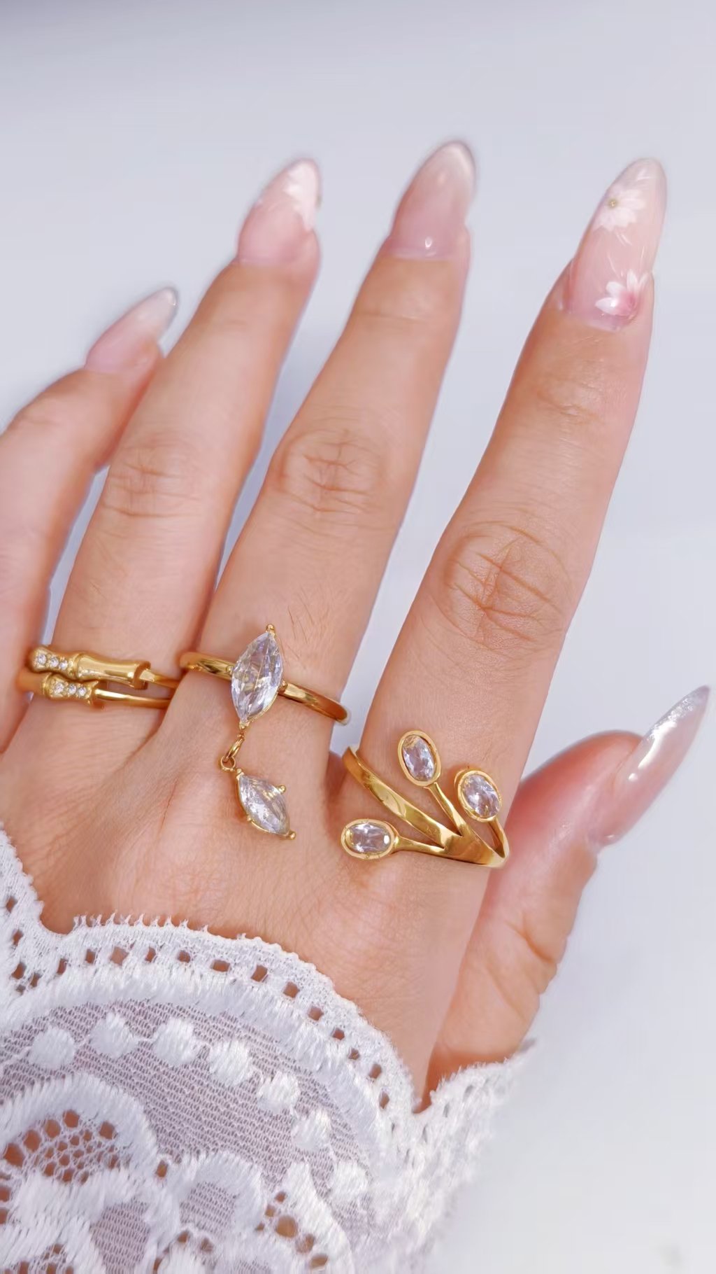 Blooming Branch Zircon Ring - Image 2
