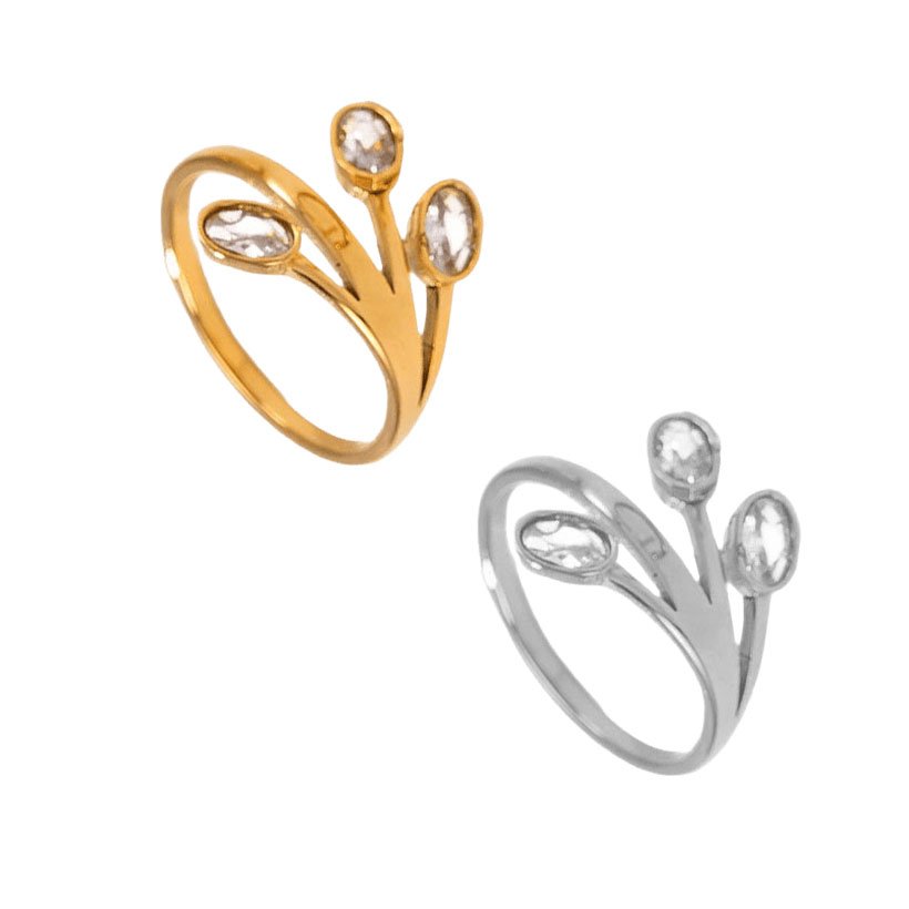 Blooming Branch Zircon Ring