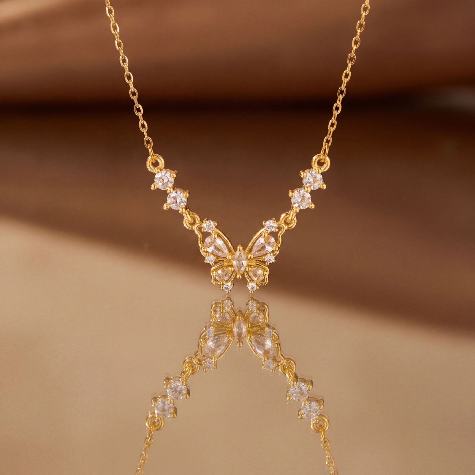 Butterfly Kiss Zircon Necklace - Image 4