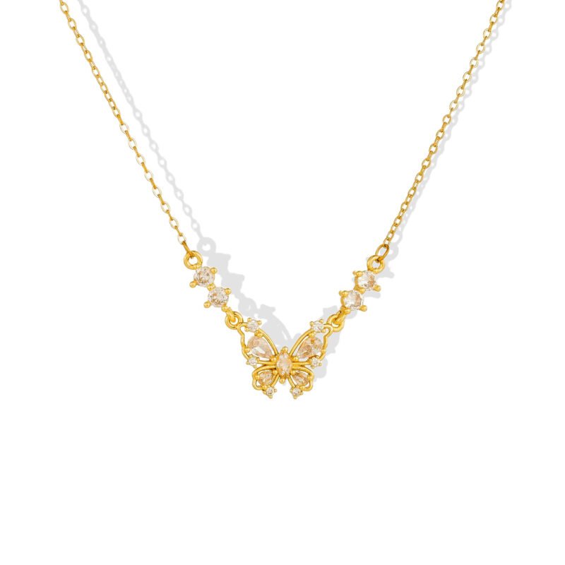 Butterfly Kiss Zircon Necklace