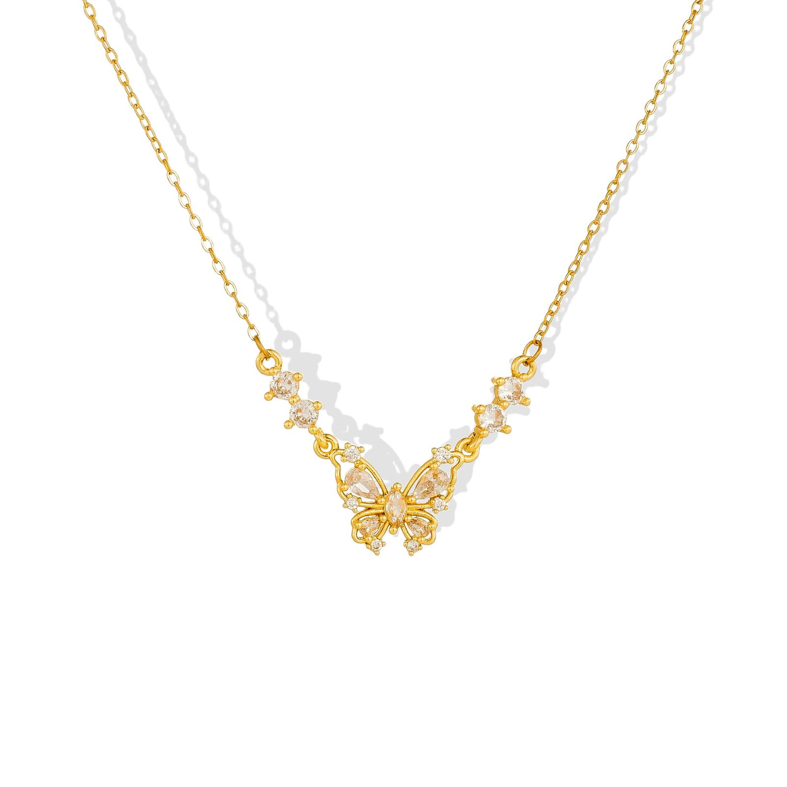 Butterfly Kiss Zircon Necklace