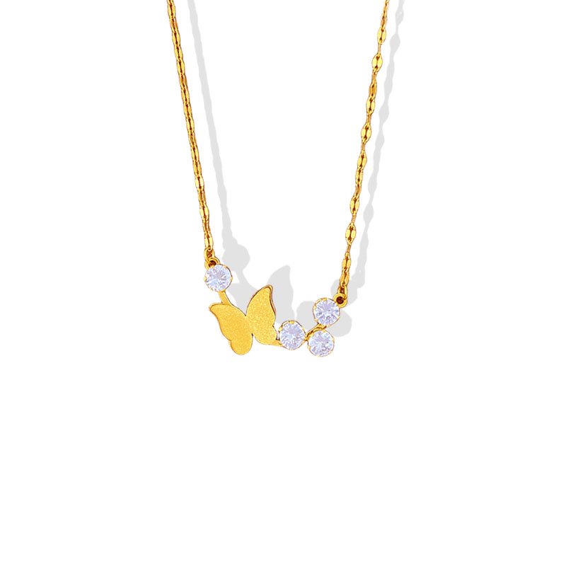 Butterfly Trail Zircon Necklace