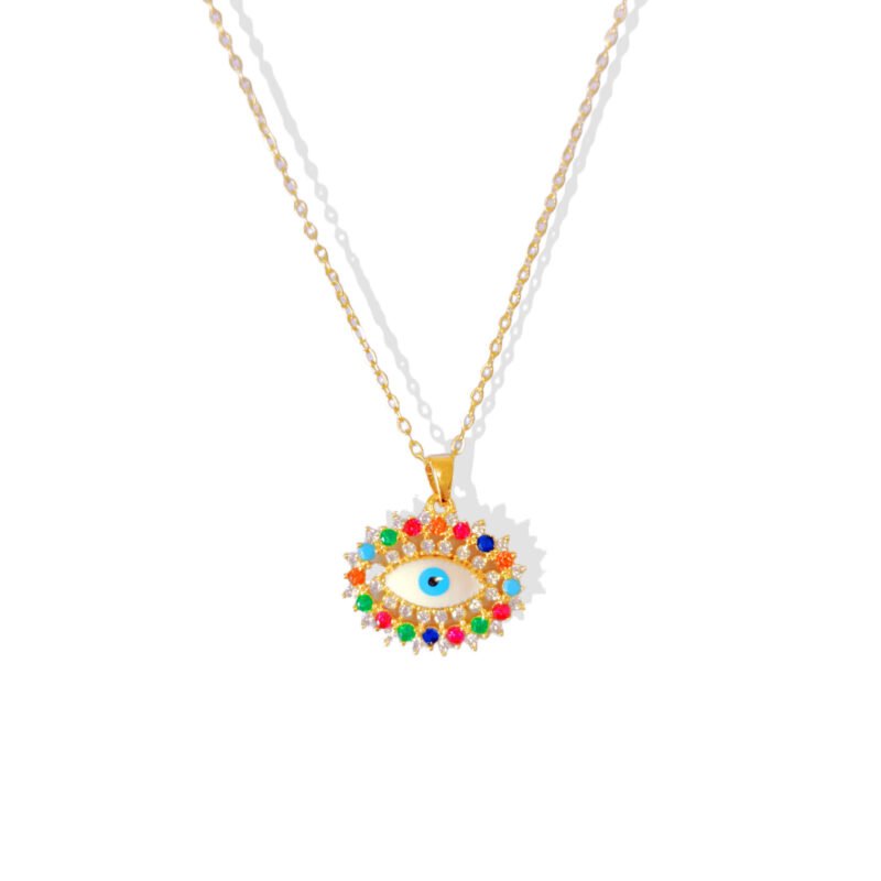 Carnival Eye Zircon Lash Necklace