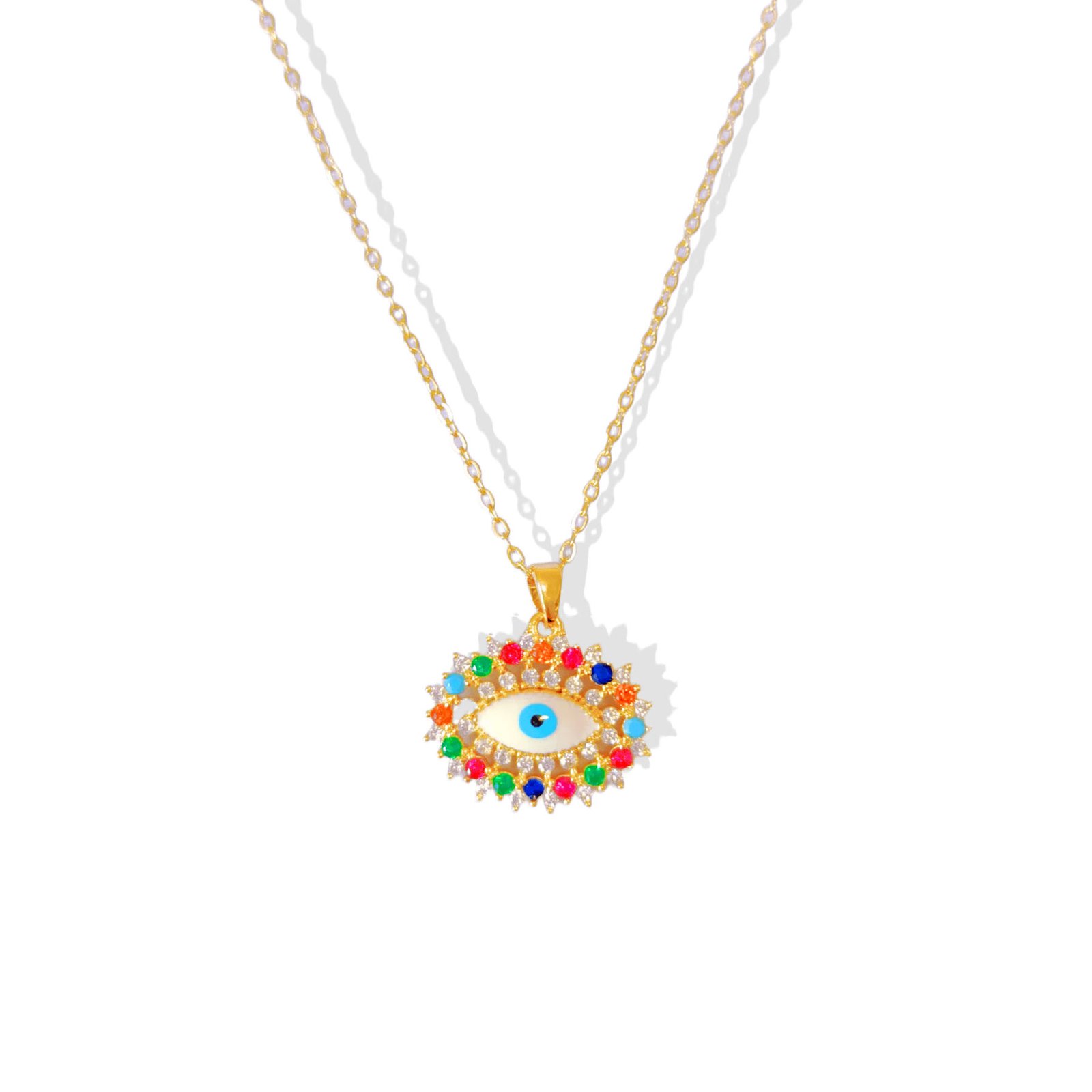 Carnival Eye Zircon Lash Necklace