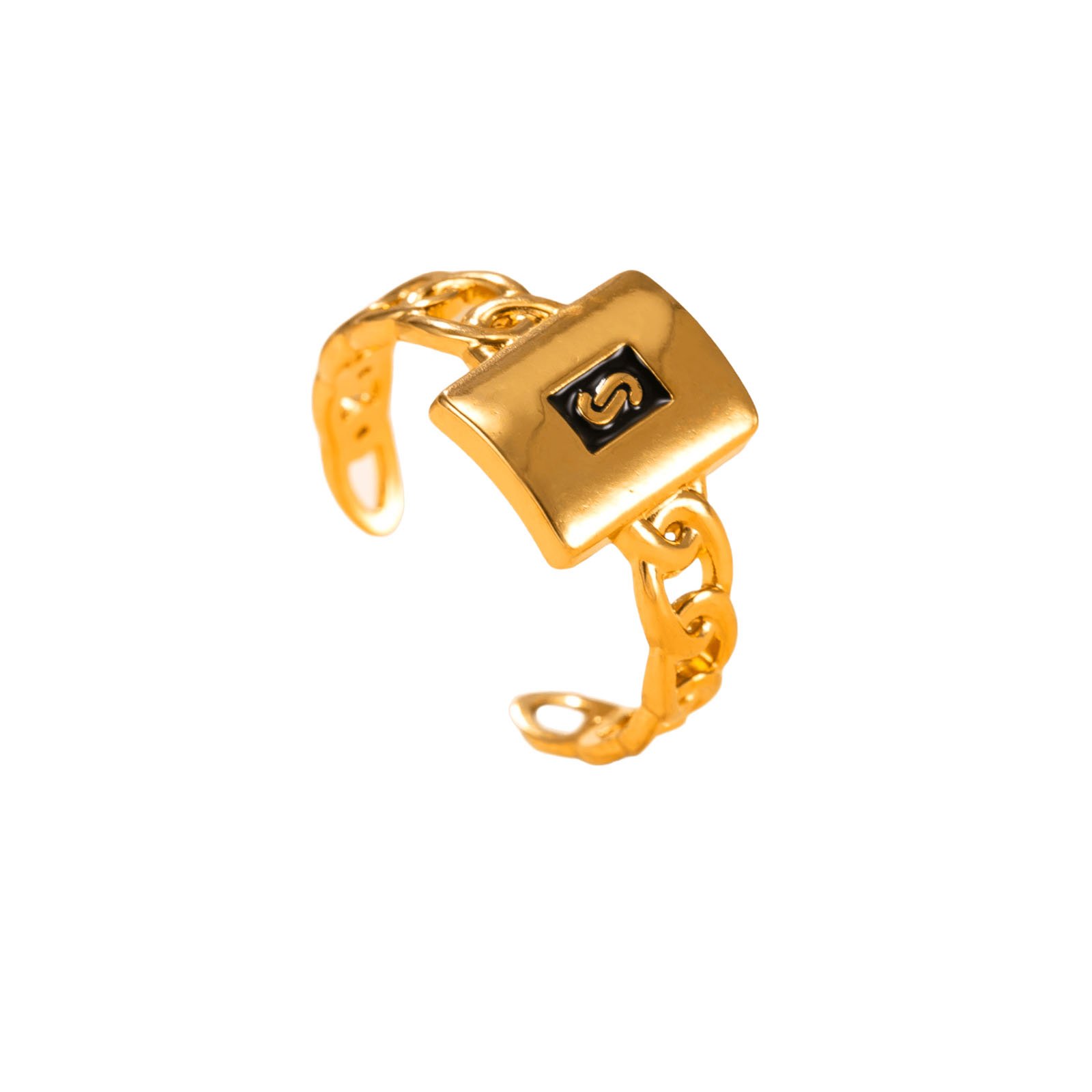 Chain Link Dollar Sign Ring