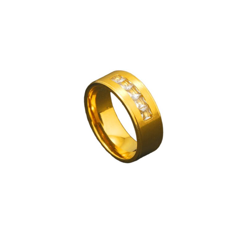 Channel Set Gold Band Ring