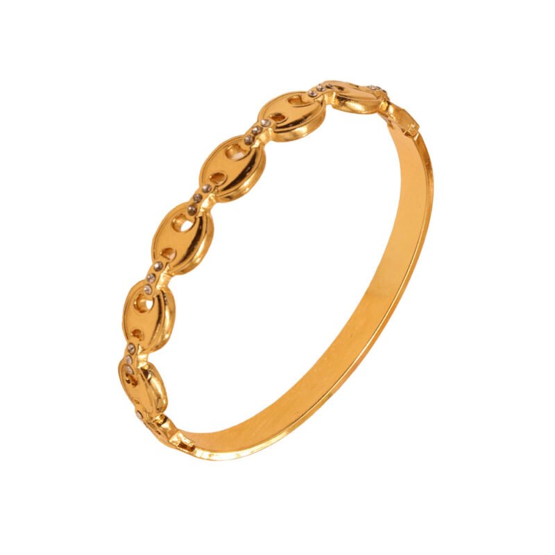 Coffee Bean Link Bangle