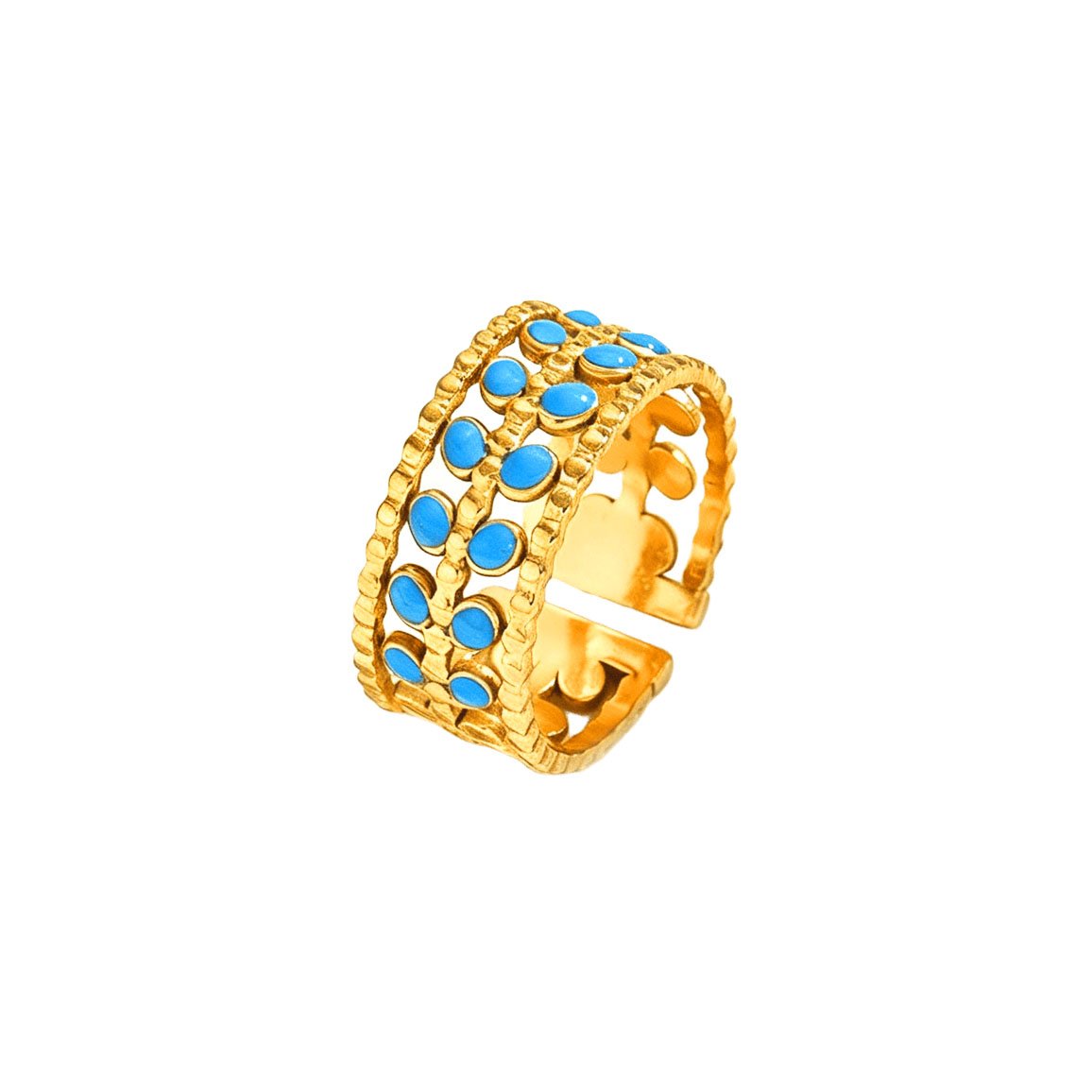 Colorful Enamel Vine Ring - Image 7