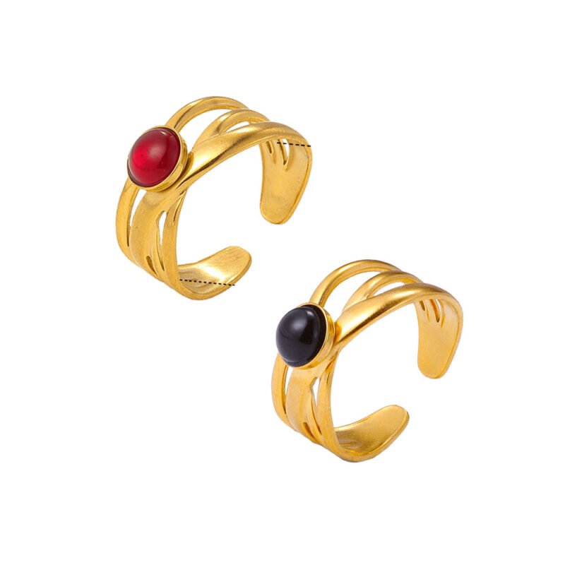 Crossover Layered Line Ring