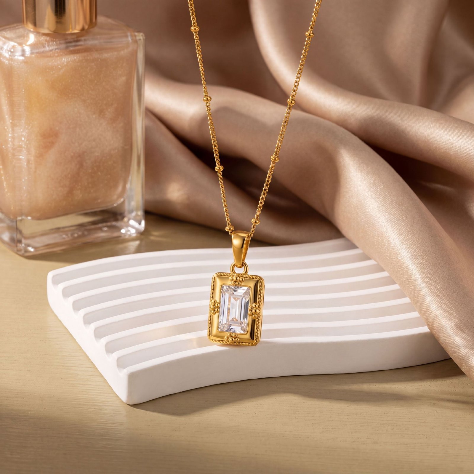 Crystal Reverie Vintage Frame Necklace - Image 5