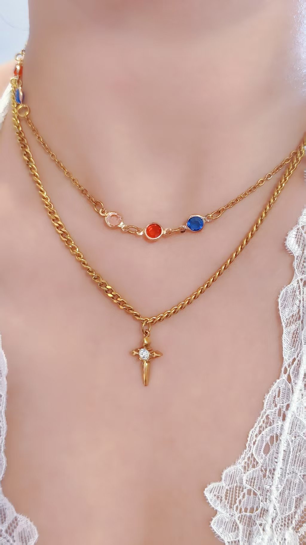 Dagger Cross Necklace - Image 2