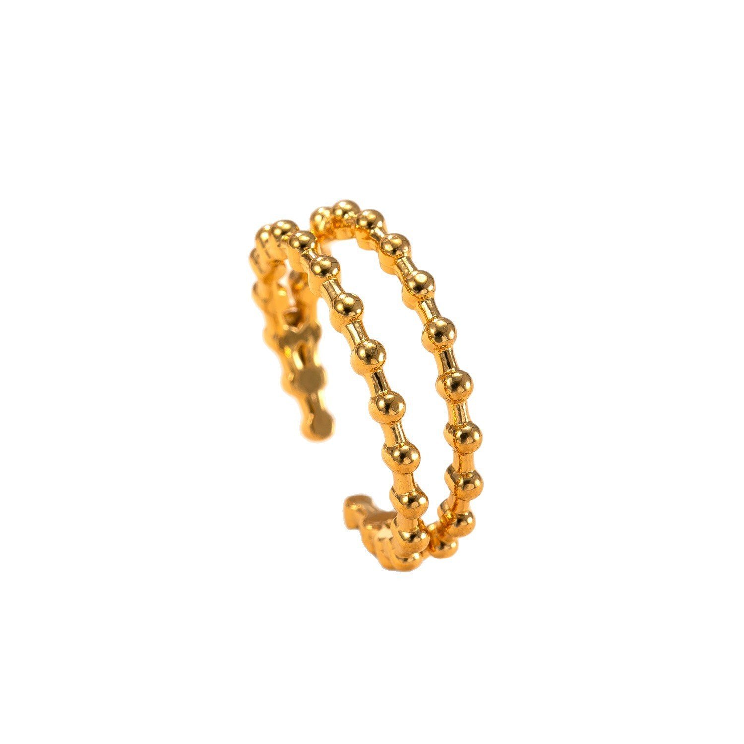 Double Row Beaded Ring