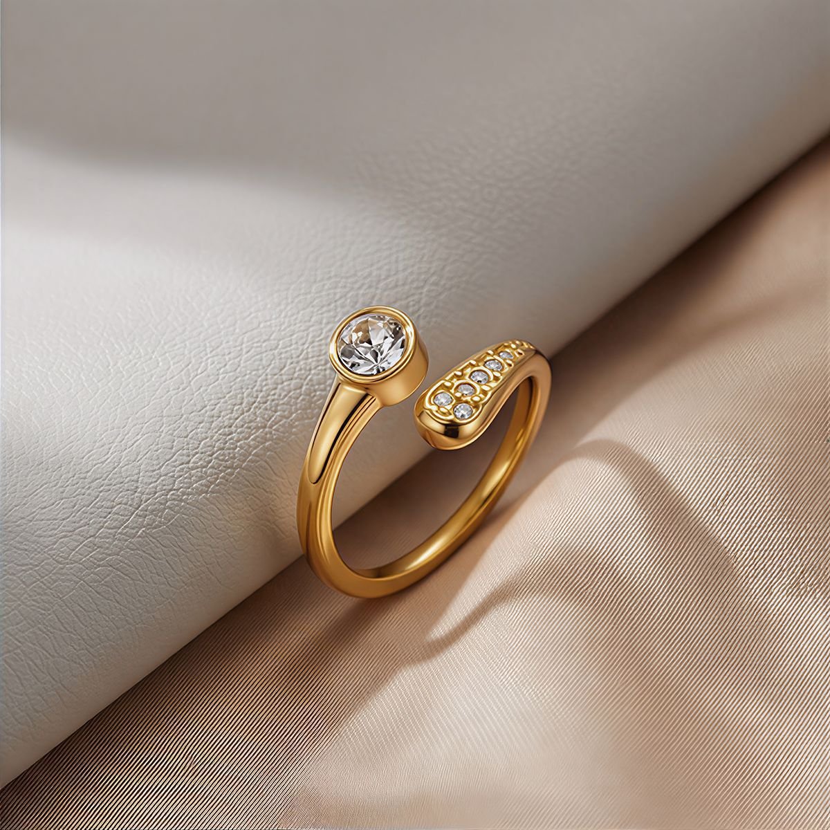 Dual Drop Bypass Zircon Ring - Image 2