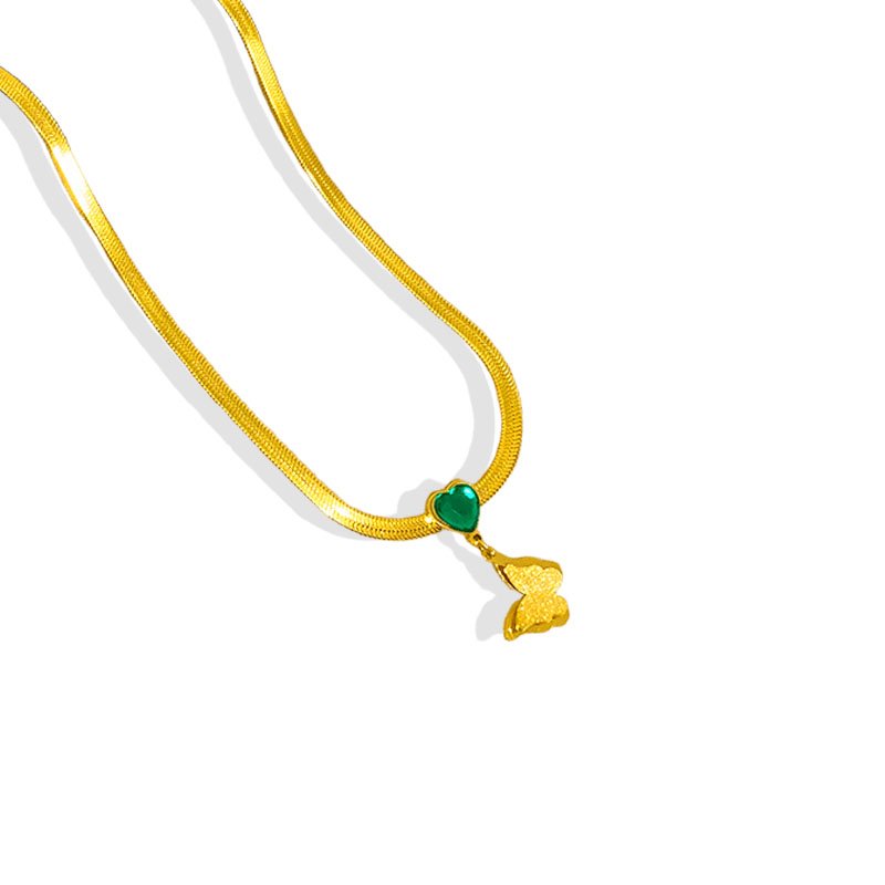 Emerald Flutter Butterfly Necklace