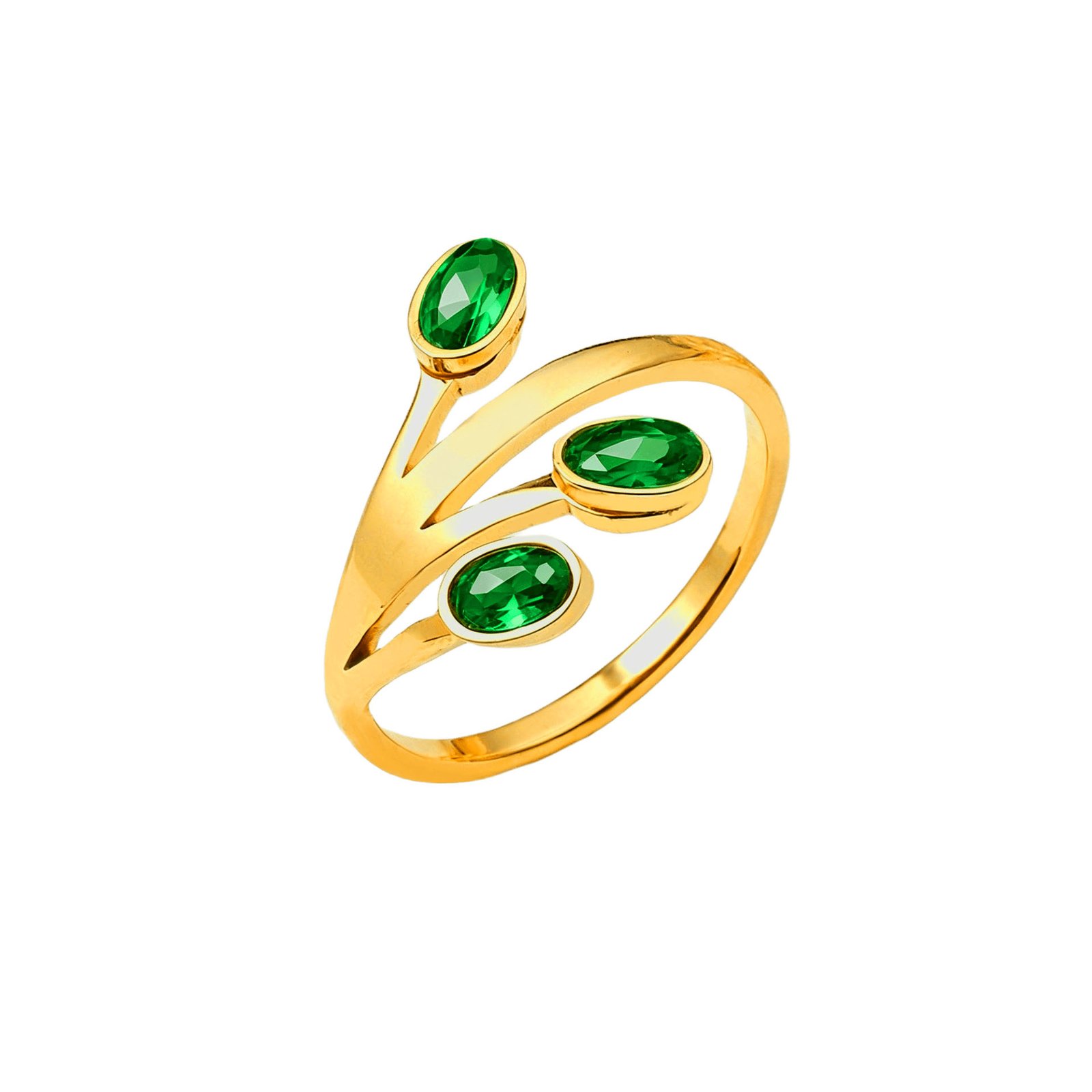 Emerald Vine Branch Ring