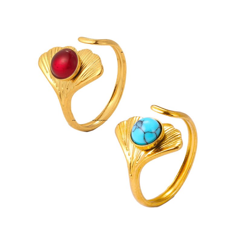 Ginkgo Muse Leaf Ring