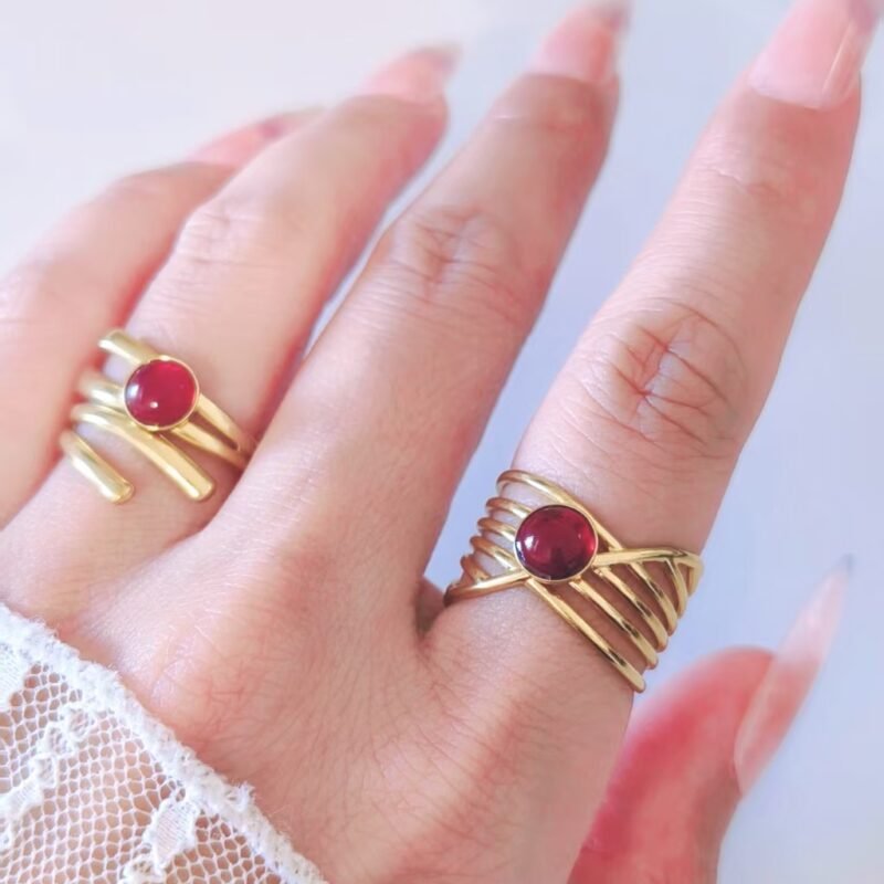 Golden Cage Wide Wrap Ring
