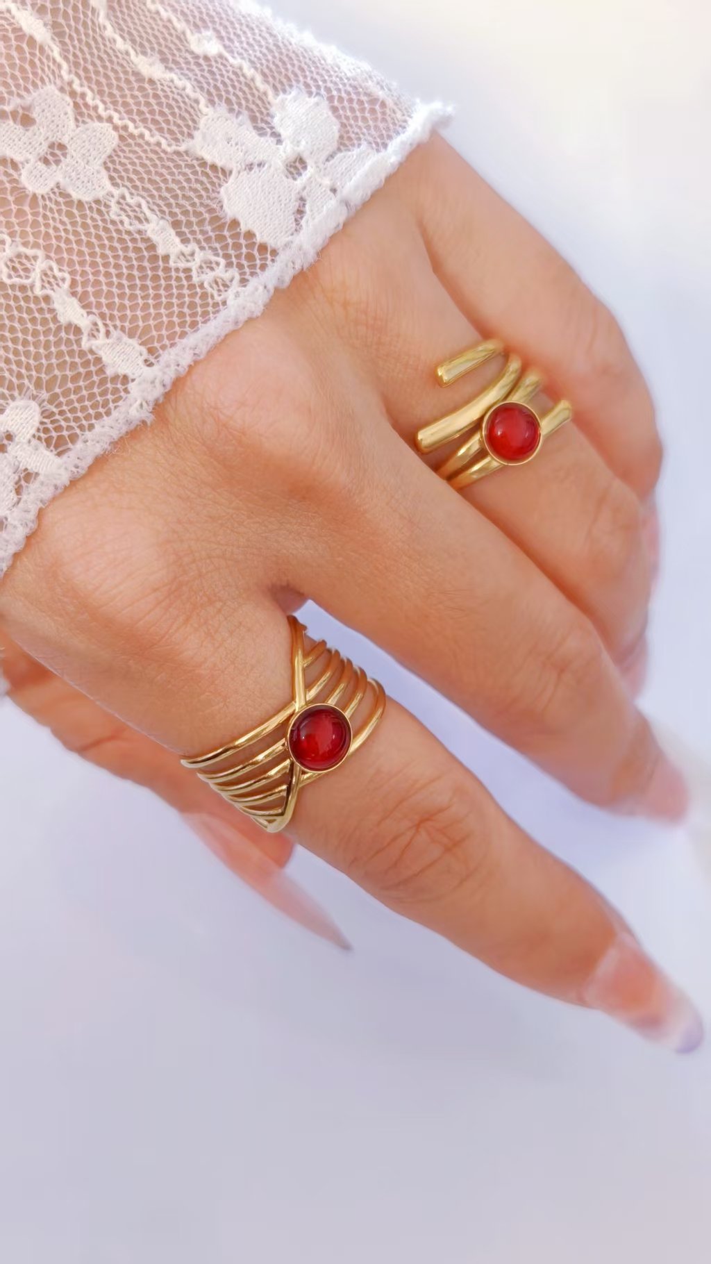 Golden Cage Wide Wrap Ring - Image 3