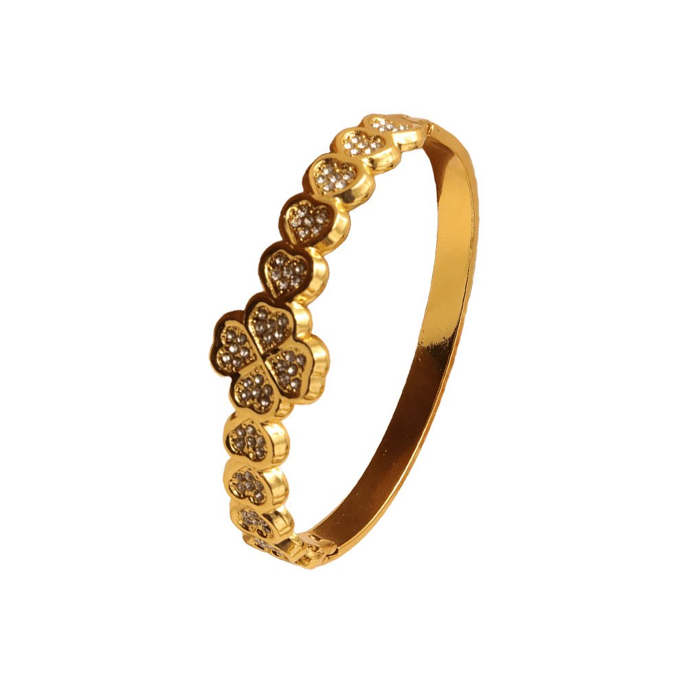 Heart Clover Pavé Bangle