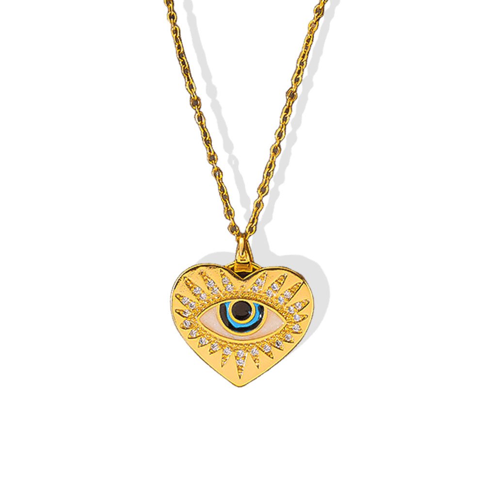 Heart Gaze Evil Eye Necklace