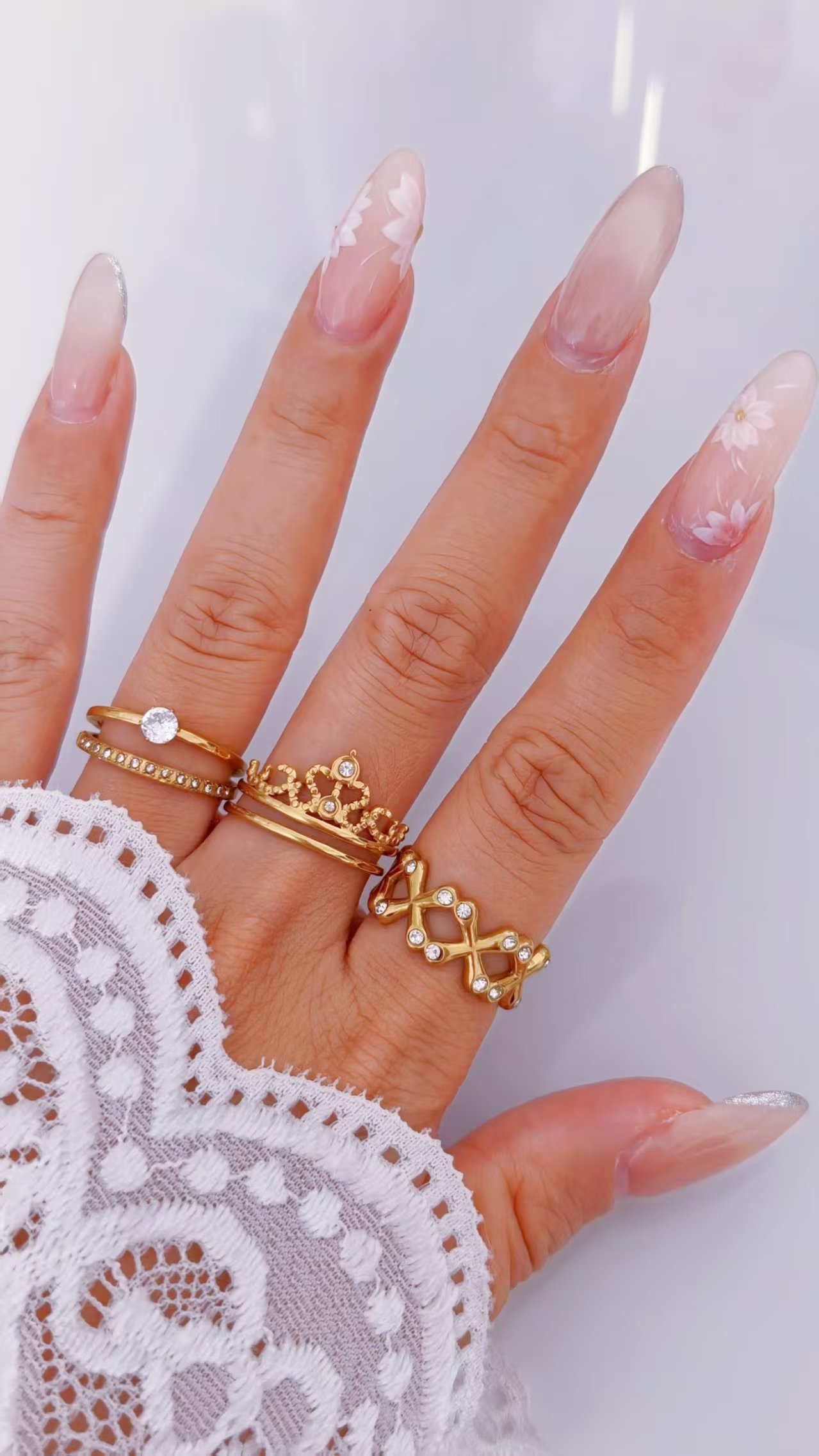 Interlocking Cross Band Ring - Image 2