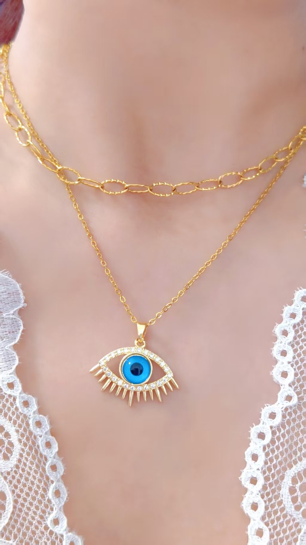 Lash Line Evil Eye Necklace - Image 2