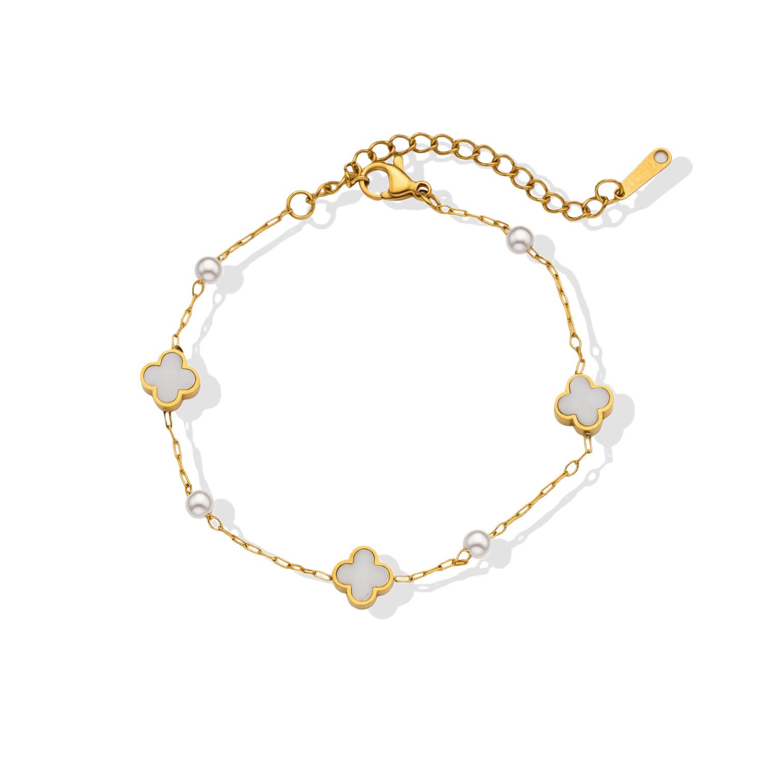 Lucky Pearl Clover Bracelet