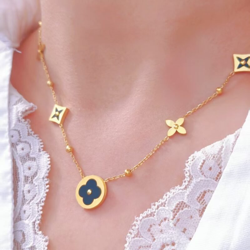 Monogram Trail Clover Necklace