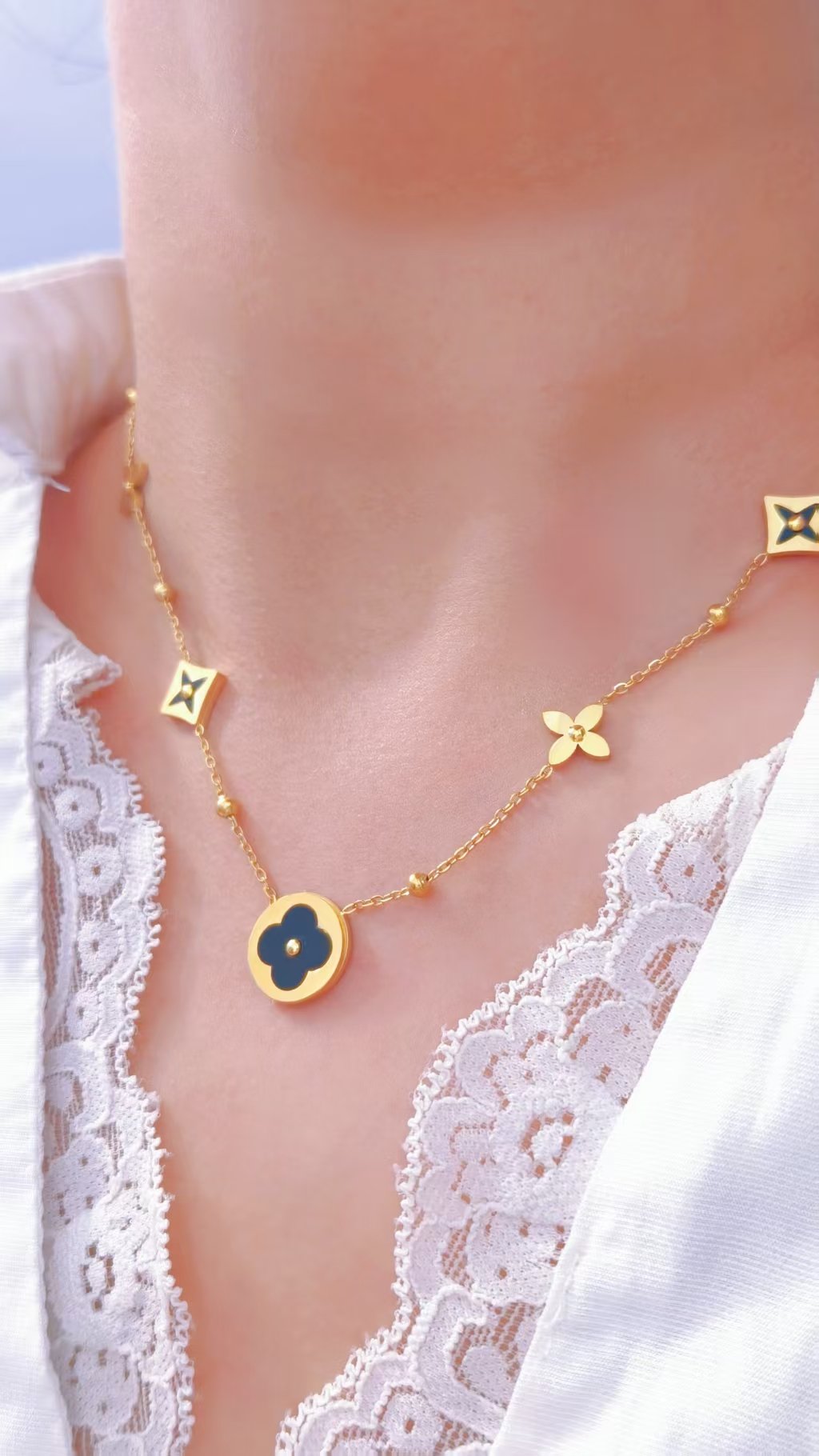 Monogram Trail Clover Necklace - Image 2