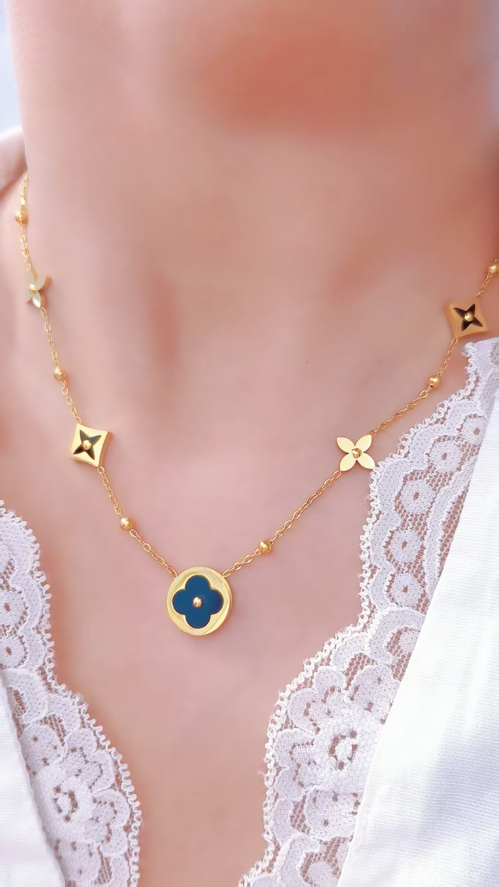 Monogram Trail Clover Necklace - Image 4