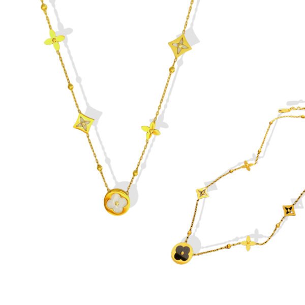 Monogram Trail Clover Necklace