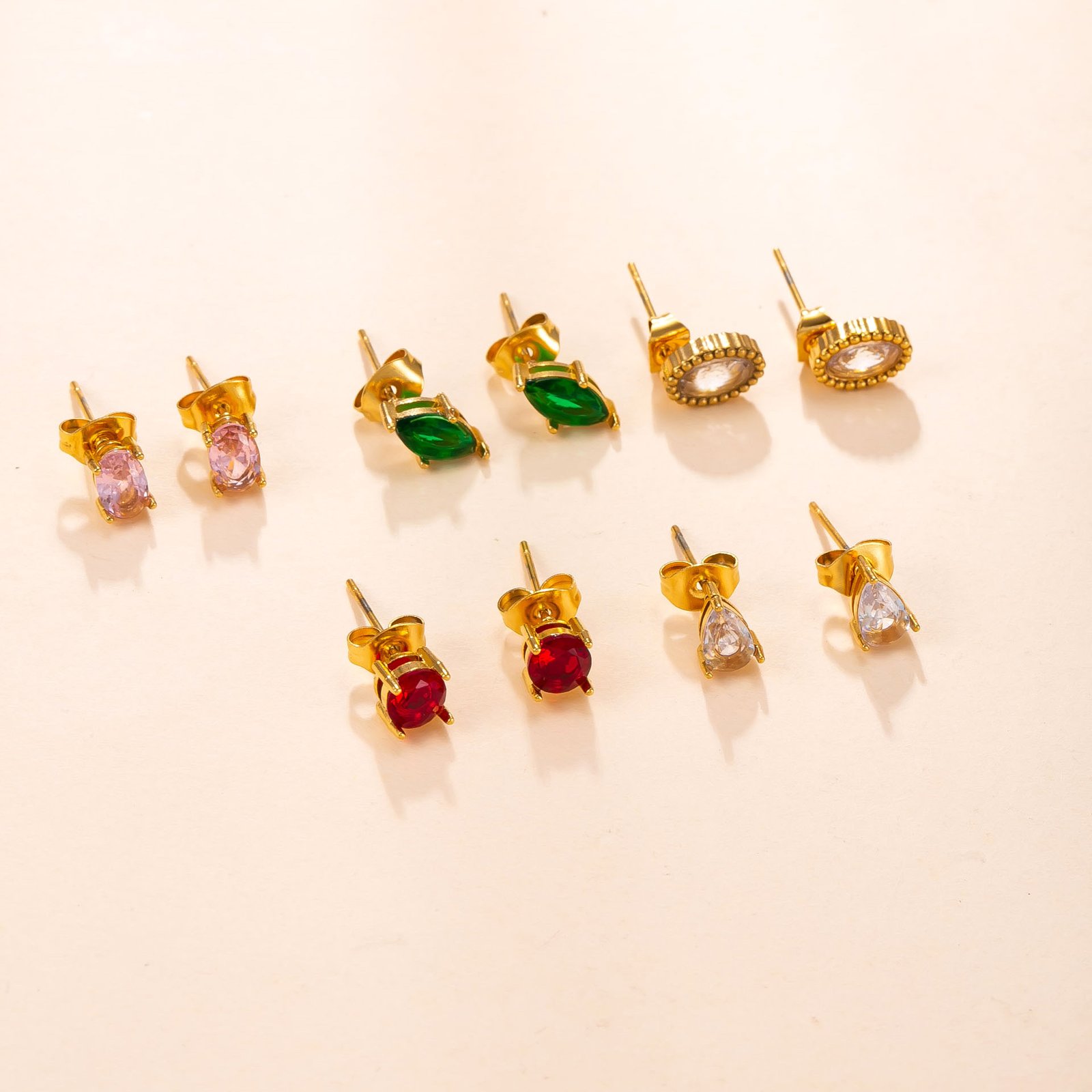 Multi-Shape Gemstone Stud Set - Image 4