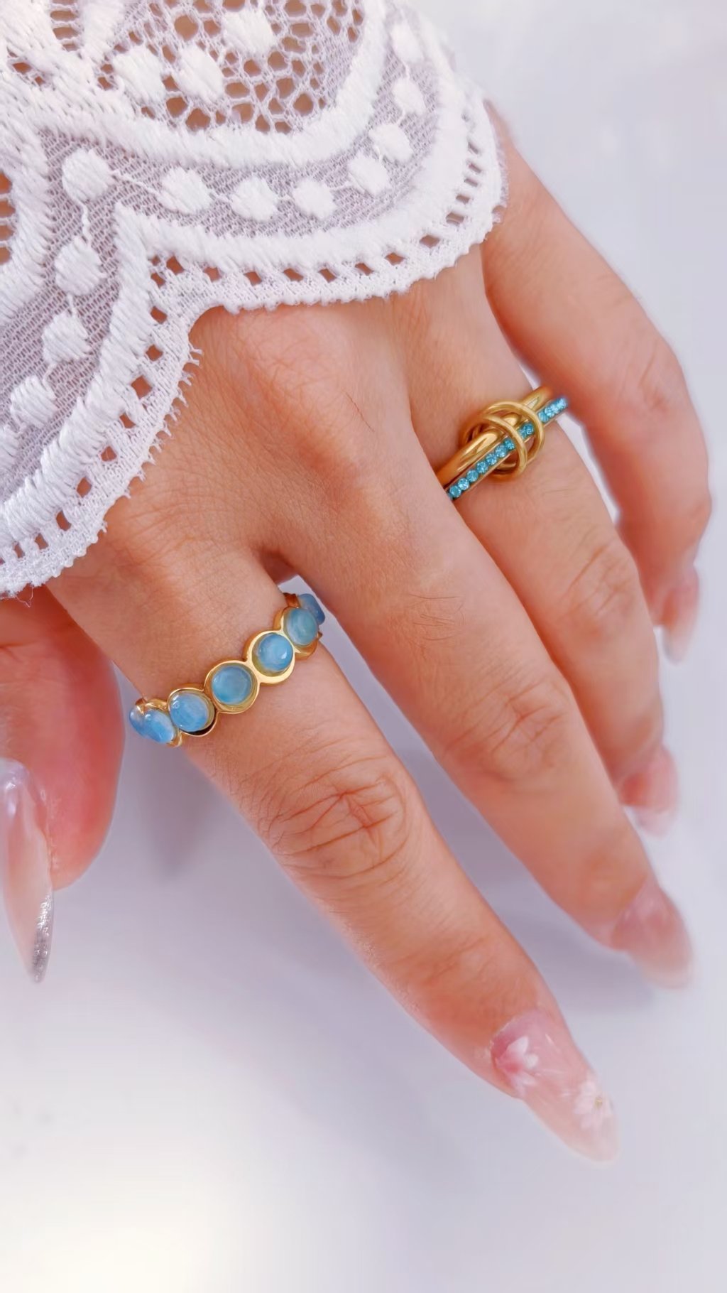 Ocean Pebbles Cat's Eye Ring - Image 3