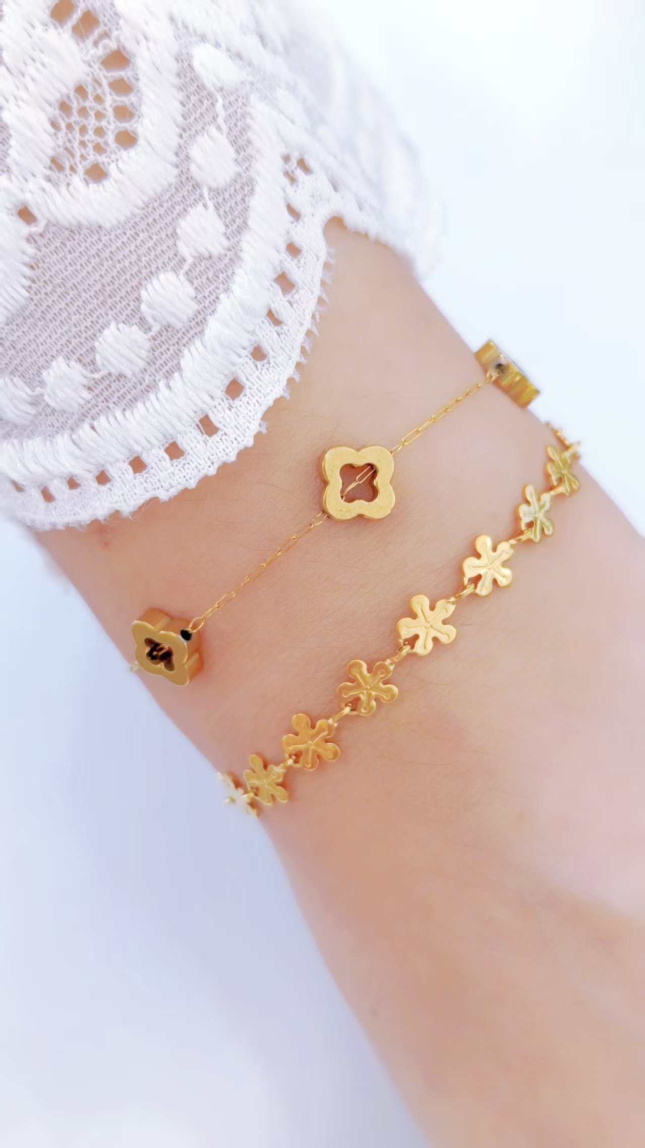 Open Clover Station Bracelet - Image 3